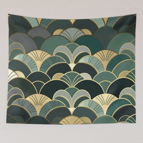Item preview, green bistro abstract decorative print designed and sold by dcrc.