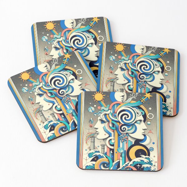Item preview, the lovers (cancer & aquarius) designed and sold by bitbybitart.
