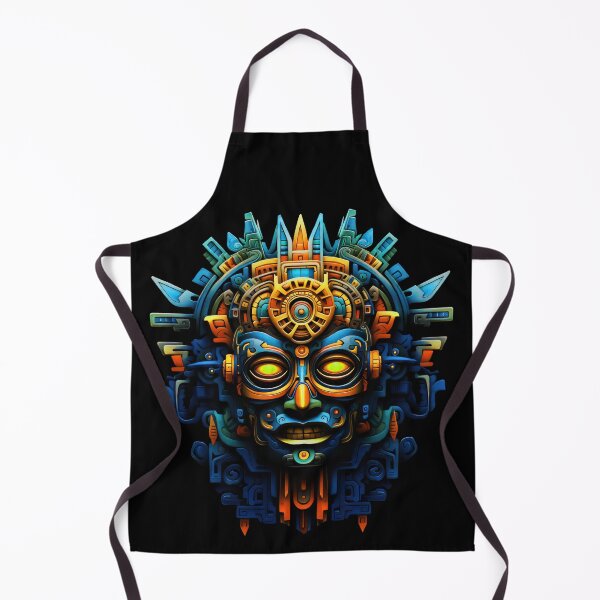 Item preview, Maya mask, Mexico mask, Mayan deity, alien mask, tribal mask, psytrance mask, Aztec mask, Indigenous art, Ritualistic mask, Shamanic mask, Aztec culture designed and sold by psytrancedesign.