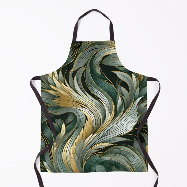 Item preview, green bistro abstract decorative print, designed and sold by dcrc.