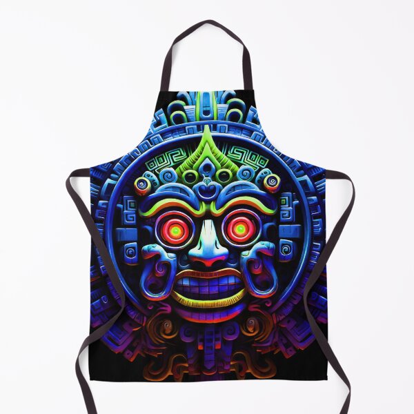 Item preview, Maya mask, Mexico mask, Mayan deity, alien mask, tribal mask, psytrance mask, Aztec mask, Indigenous art, Ritualistic mask, Shamanic mask, Aztec culture designed and sold by psytrancedesign.