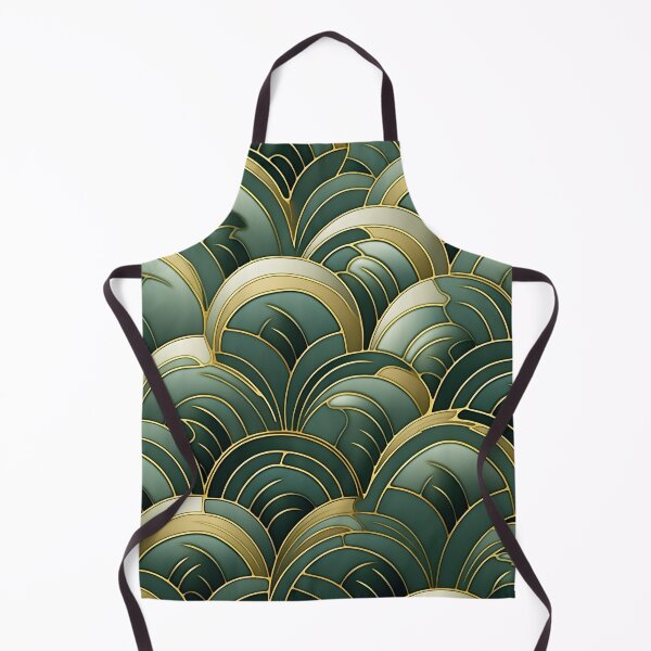 Item preview, green bistro abstract decorative print, designed and sold by dcrc.