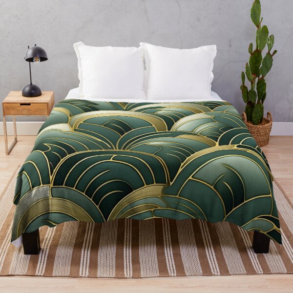 Item preview, green bistro abstract decorative print, designed and sold by dcrc.
