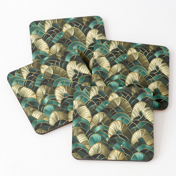 Item preview, green bistro abstract decorative print designed and sold by dcrc.