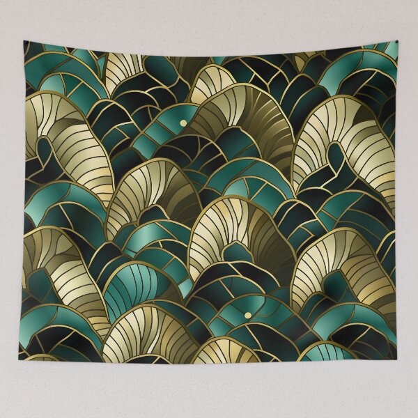 Item preview, green bistro abstract decorative print designed and sold by dcrc.