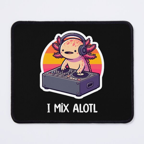 Item preview, Cute Axolotl DJ Music Pun designed and sold by DinoKate.