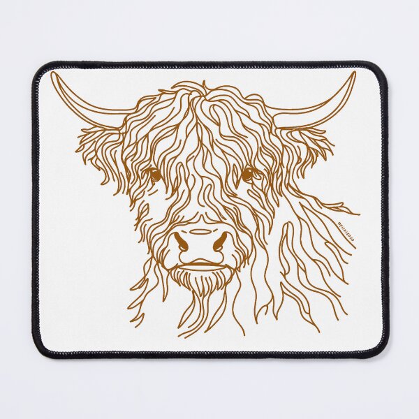 Item preview, Scottish Hairy Coo - Brown Doodle designed and sold by PickledjoArt.