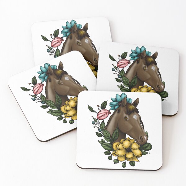Item preview, Sorrel Chestnut Horse with Floral Wreath designed and sold by Chaylynn Smith.