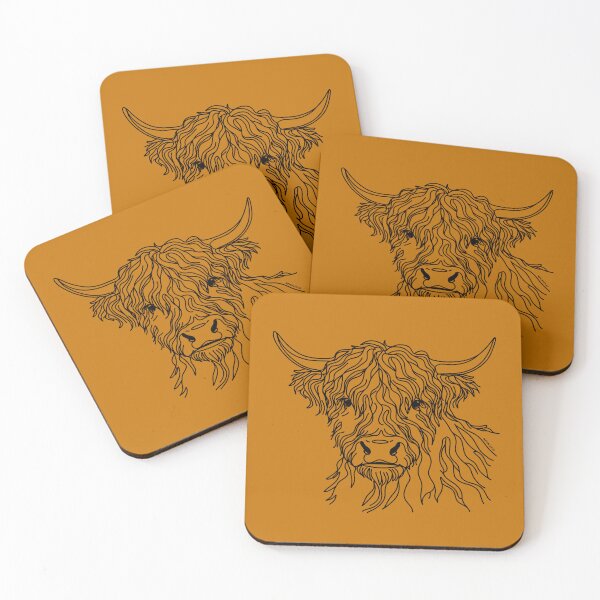 Item preview, Scottish Hairy Coo - Black doodle designed and sold by PickledjoArt.
