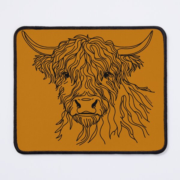 Item preview, Scottish Hairy Coo - Black doodle designed and sold by PickledjoArt.