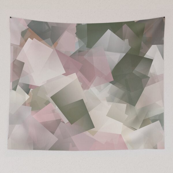 Item preview, Amalgamation of Pink and Green Cubes Abstract Squares designed and sold by pngrktes-art.