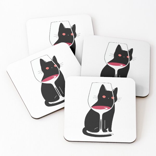 Item preview, Cat and Wine designed and sold by PandaKunst.