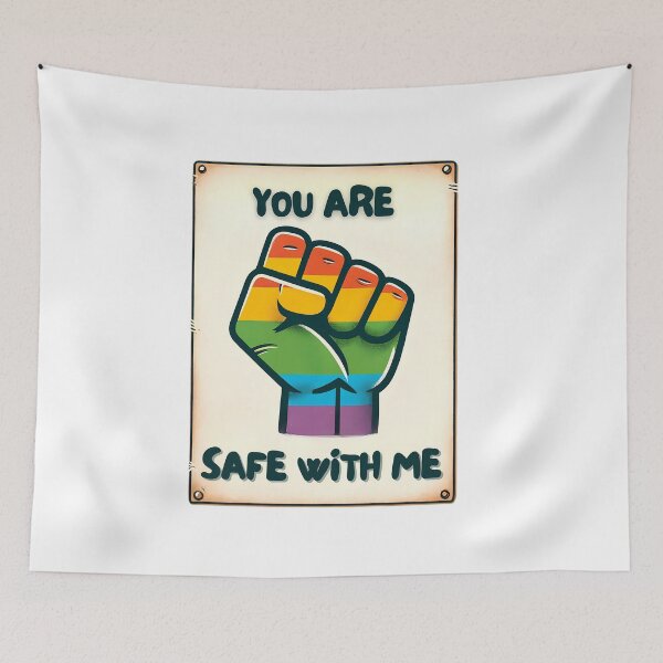 Item preview, You Are Safe With Me Pride designed and sold by MushroomHut.