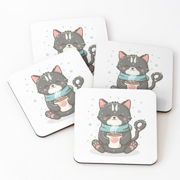 Item preview, Cat drinking hot chocolate designed and sold by r105.