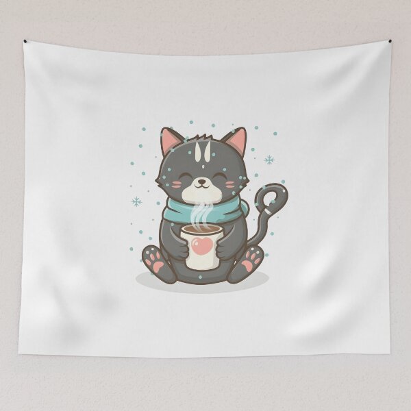 Item preview, Cat drinking hot chocolate designed and sold by r105.