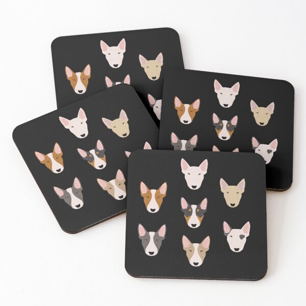 Item preview, Cute Miniature Bull Terrier Faces designed and sold by TheAnimalZ00.