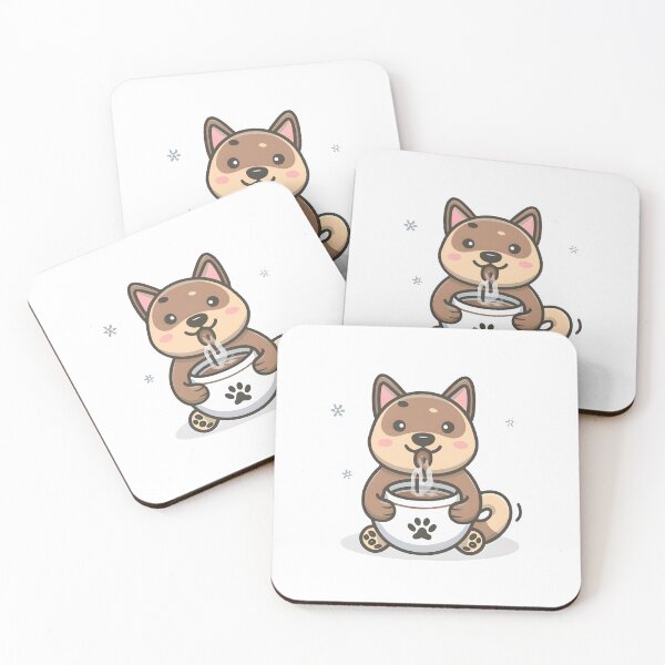 Item preview, Dog drinking hot chocolate designed and sold by r105.