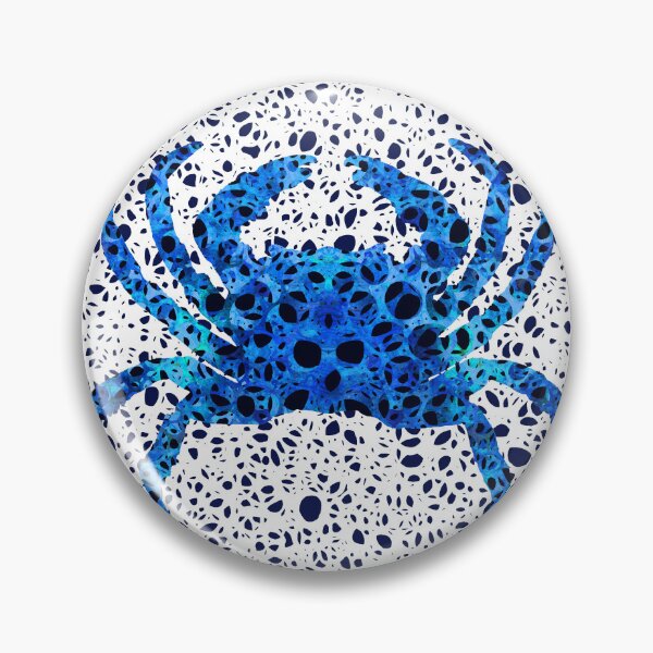 Item preview, Woven Sea Lace Pattern Blue Crab Art 2 designed and sold by Sharon Cummings Art.