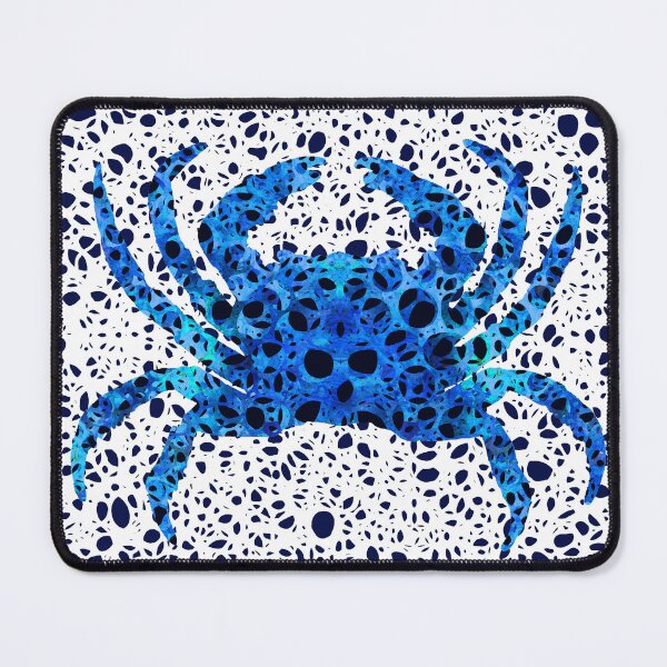 Item preview, Woven Sea Lace Pattern Blue Crab Art 2 designed and sold by Sharon Cummings Art.