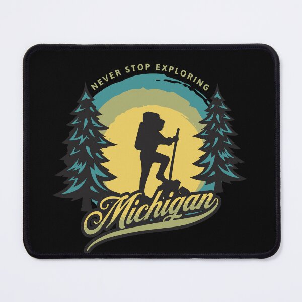 Item preview, Never Stop Exploring Michigan (yellow, green) designed and sold by StonegateArt.