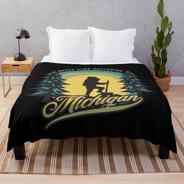 Item preview, Never Stop Exploring Michigan (yellow, green) designed and sold by StonegateArt.