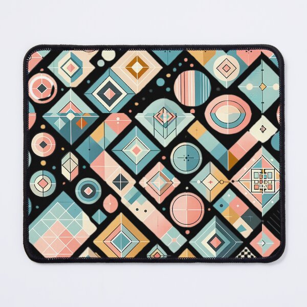 Item preview, Retro Geometric Harmony: Pastel Mosaic designed and sold by M-ormin.