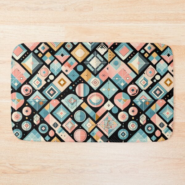 Item preview, Retro Geometric Harmony: Pastel Mosaic designed and sold by M-ormin.