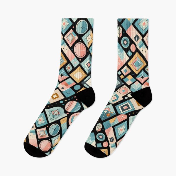 Item preview, Retro Geometric Harmony: Pastel Mosaic designed and sold by M-ormin.