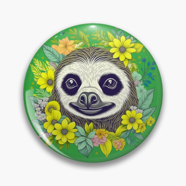 Item preview, Flower Sloth designed and sold by DadDrivenDesign.