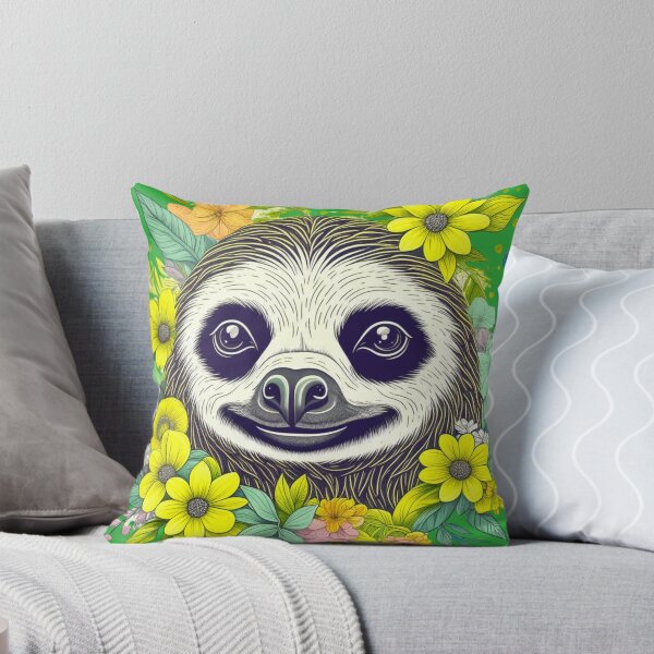 Artikelvorschau, Blumenfaultier entworfen und verkauft von DadDrivenDesign.