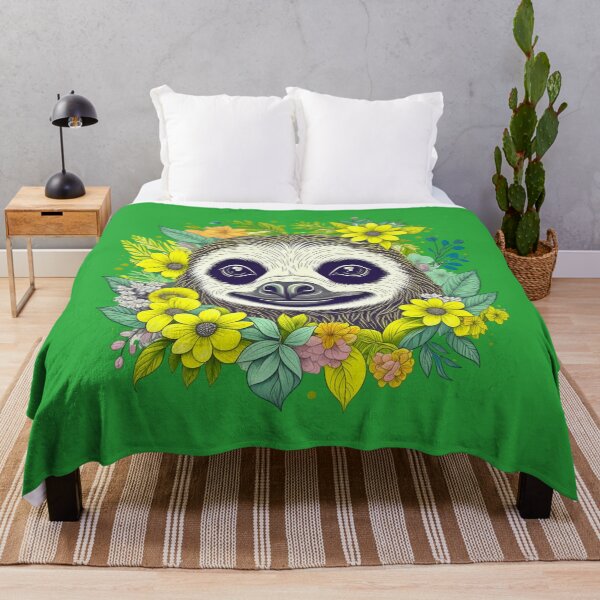 Item preview, Flower Sloth designed and sold by DadDrivenDesign.