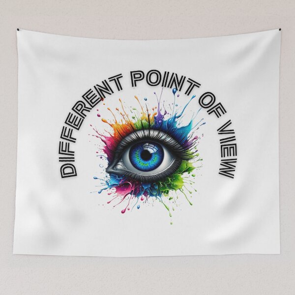 Item preview, Different point of view - blue eye with text designed and sold by IdeasStudio.