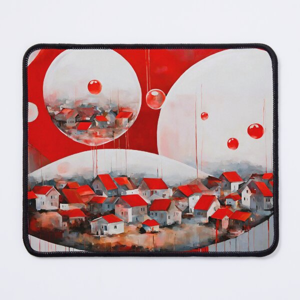 Item preview, Comic strip project white or red bubble and houses on the island designed and sold by janjacbu.