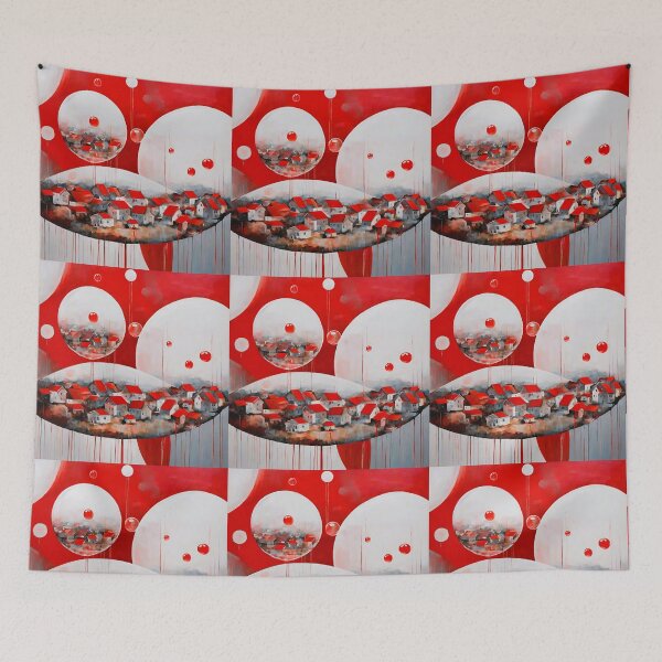 Item preview, Comic strip project white or red bubble and houses on the island designed and sold by janjacbu.