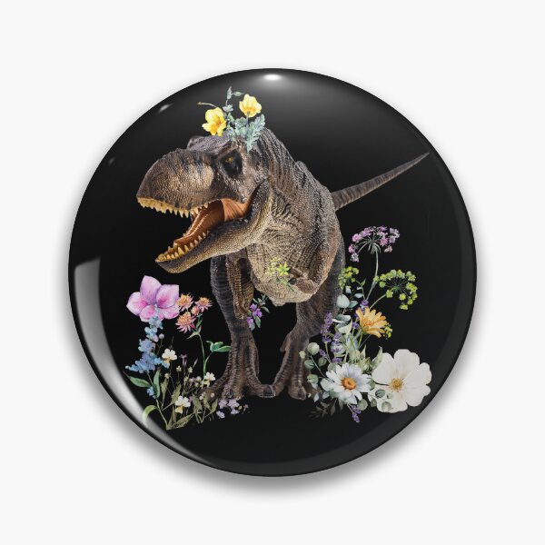 Item preview, T-Rex Dinosaur With Wildflowers Colorful Design designed and sold by EarthArtDesigns.