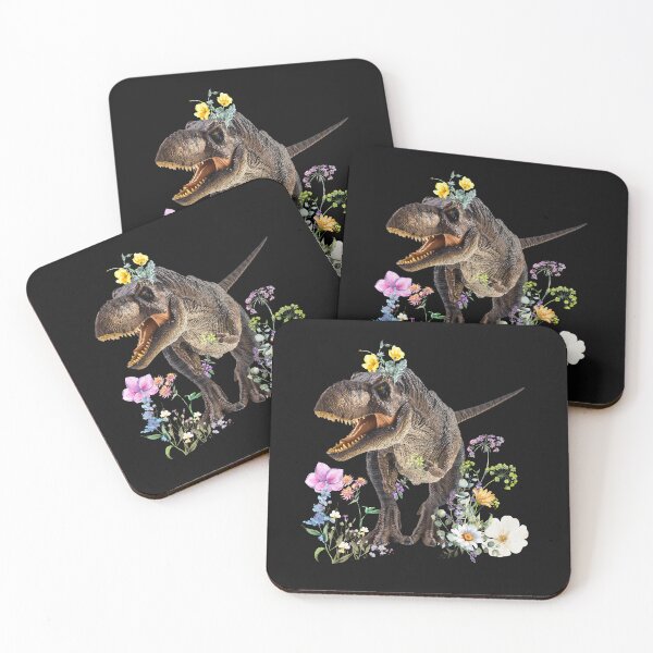 Item preview, T-Rex Dinosaur With Wildflowers Colorful Design designed and sold by EarthArtDesigns.