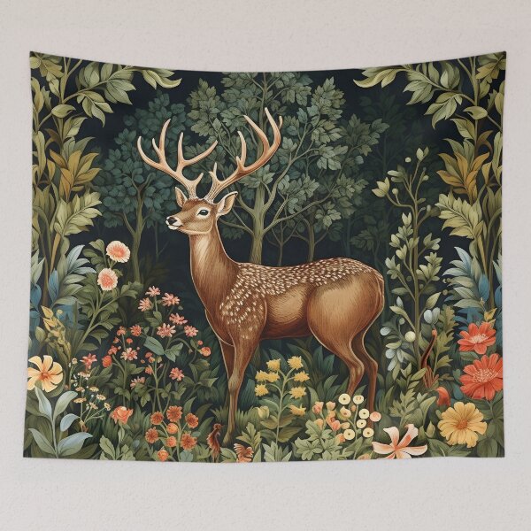 Item preview, Vintage Forest Deer William Morris Style designed and sold by Marina3333.