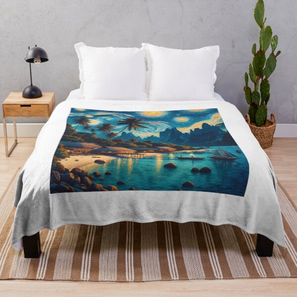 Artikelvorschau, Seychellen, Design im Stil von Vincent van Gogh Sternennacht entworfen und verkauft von CreativeSparkzz.