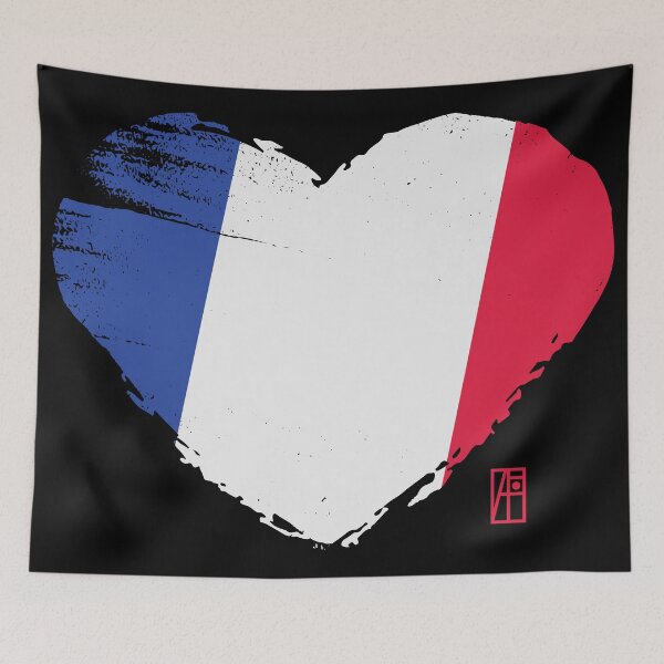 Item preview, I love my country. I love France. I am a patriot. In my heart, there is always the flag of France. designed and sold by ArtProjectShop.