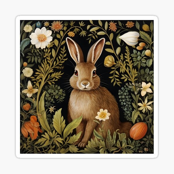 Item preview, Vintage Rabbit William Morris Style designed and sold by Marina3333.