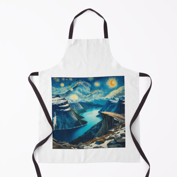 Item preview, Preikestolen, Lysefjord, Norway, design in the style of Vincent van Gogh Starry Night designed and sold by CreativeSparkzz.