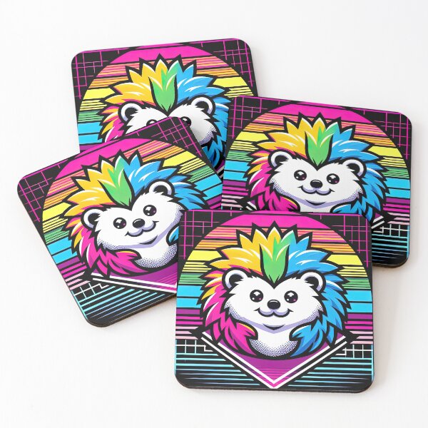Artikelvorschau, Regenbogen-Igel-Igel-Kaleidoskop, lustige, niedliche Grafik entworfen und verkauft von SpookshowDesign.