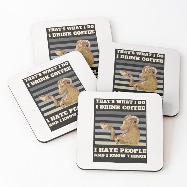 Item preview, that's what i do i drink coffee i hate people and i know things bear drinking designed and sold by Deadliness45.
