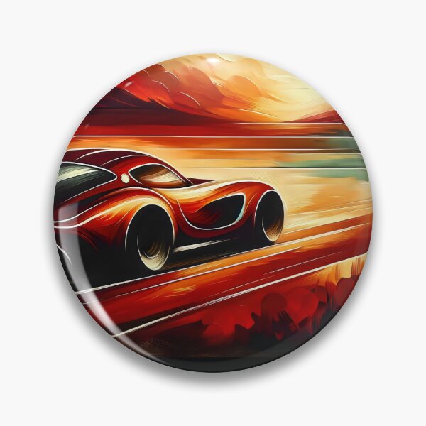 Item preview, Dynamic Racing Car, Fiery Sunset - Collector's Artwork designed and sold by ElLocoMus.