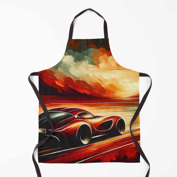 Item preview, Dynamic Racing Car, Fiery Sunset - Collector's Artwork designed and sold by ElLocoMus.