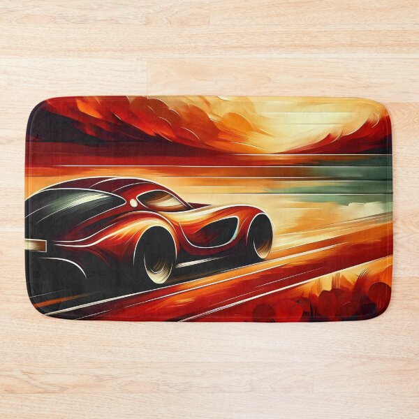 Item preview, Dynamic Racing Car, Fiery Sunset - Collector's Artwork designed and sold by ElLocoMus.