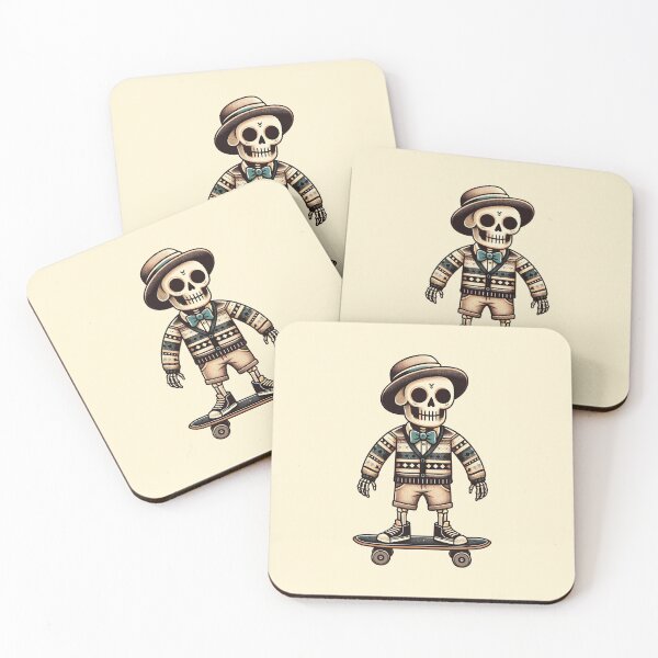 Item preview, Preppy Skeleton on Skateboard designed and sold by AnasCreativeHub.