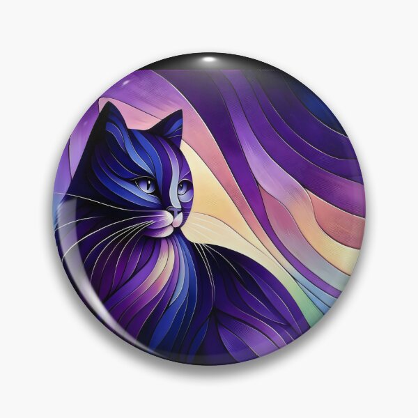 Artikelvorschau, Mystische feline Aura Purple Whirls faszinierende Kunst entworfen und verkauft von ElLocoMus.