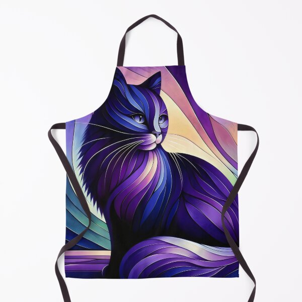 Item preview, Mystical Feline Aura Purple Whirls Captivating Art designed and sold by ElLocoMus.