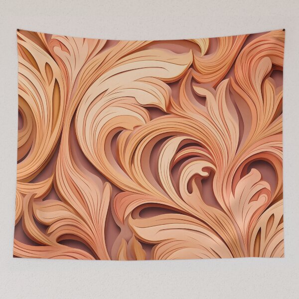 Item preview, peach fuzz abstract decorative print designed and sold by dcrc.